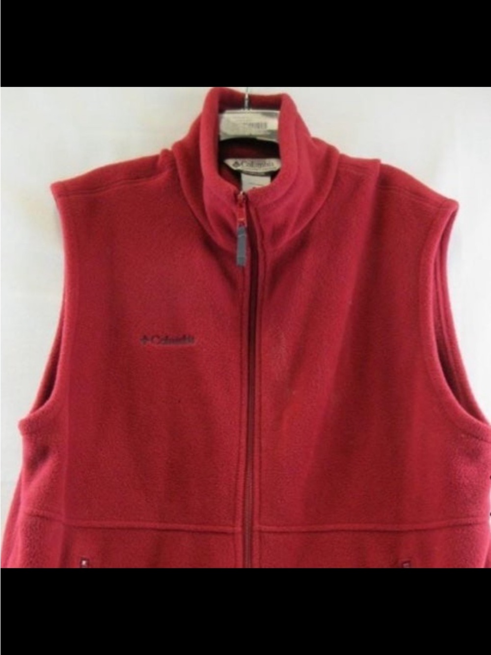 Columbia Red Sleeveless Fleece Vest - Women's Zip Front